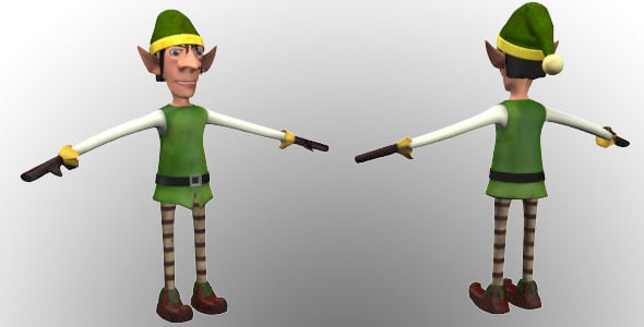 Christmas Elf - 3DOcean Item for Sale