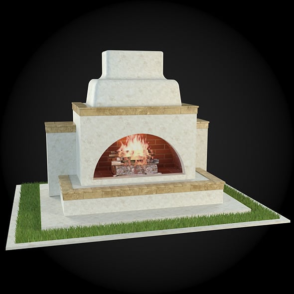 Garden Fireplace 002 - 3DOcean Item for Sale