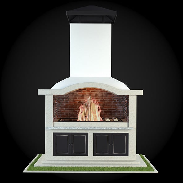 Garden Fireplace 004 - 3DOcean Item for Sale