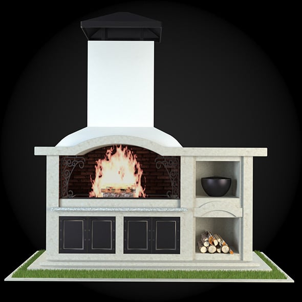 Garden Fireplace 005 - 3DOcean Item for Sale