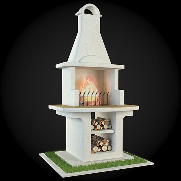 Garden Fireplace 008 - 3DOcean Item for Sale
