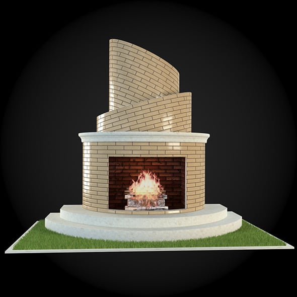 Garden Fireplace 009 - 3DOcean Item for Sale