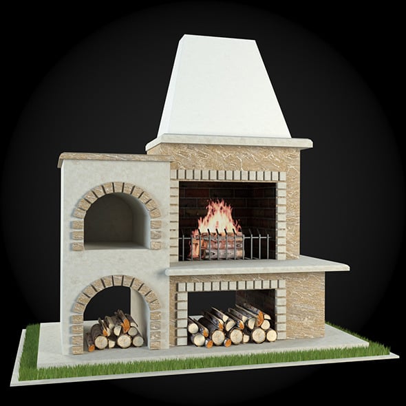 Garden Fireplace 010 - 3DOcean Item for Sale