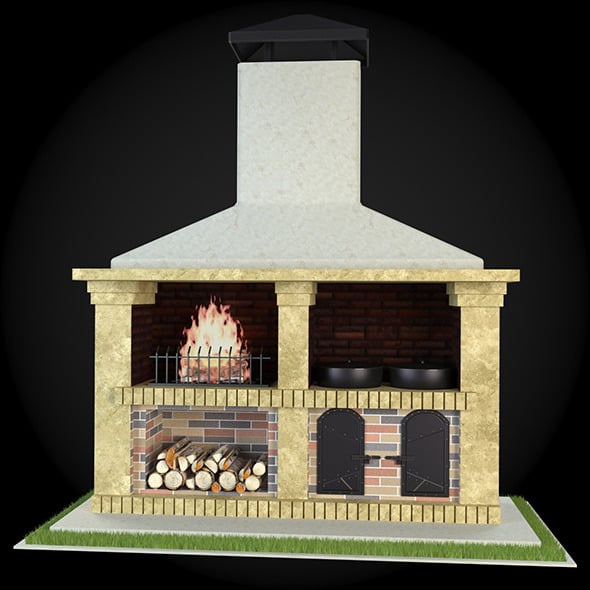 Garden Fireplace 012 - 3DOcean Item for Sale