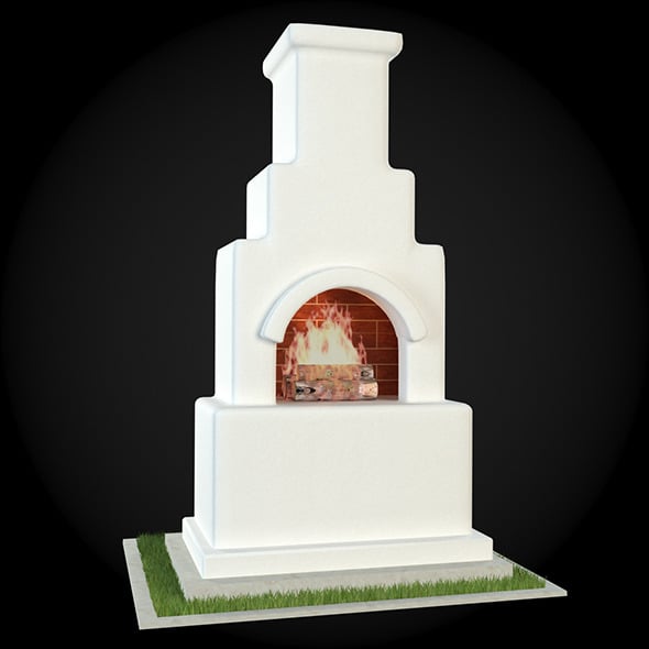 Garden Fireplace 015 - 3DOcean Item for Sale