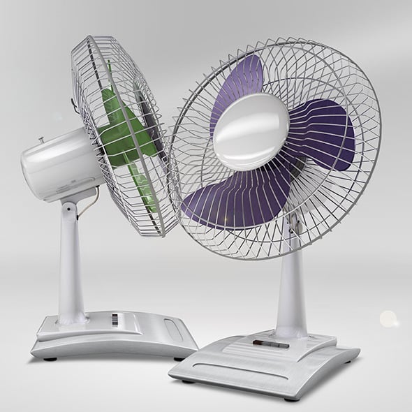 Desk Fan Model - 3DOcean Item for Sale
