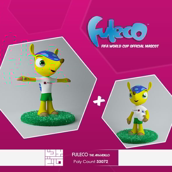 Fuleco The Armadillo 3D Model - 3DOcean Item for Sale