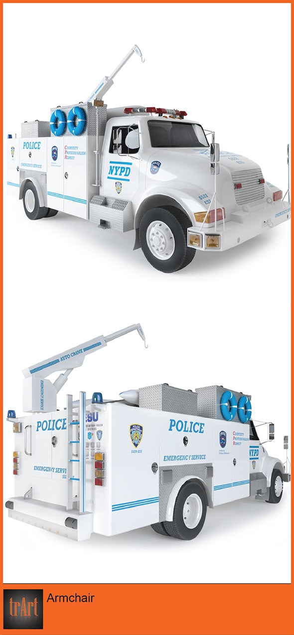 Fire Radio Truck - 3DOcean Item for Sale