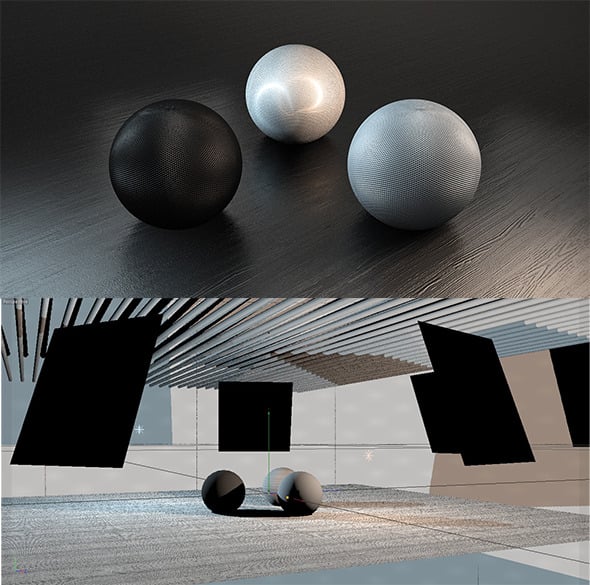 C4D Vray Studio + 3 Materials - 3DOcean Item for Sale