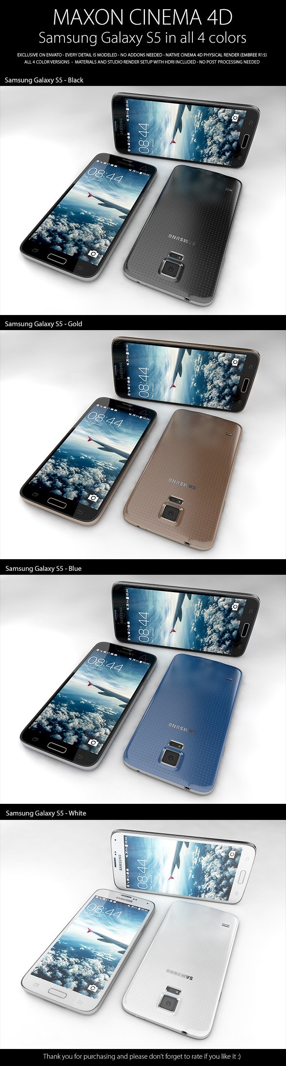 Samsung Galaxy S5 - 3DOcean Item for Sale