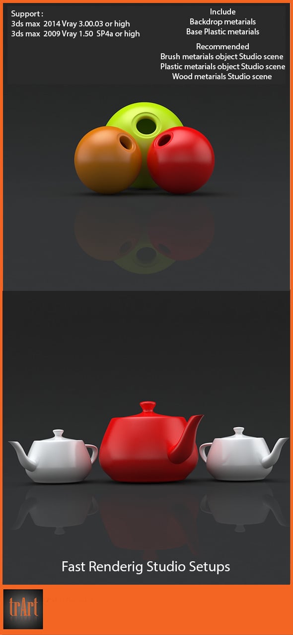 Plastic Vray Studio 3ds max vray - 3DOcean Item for Sale