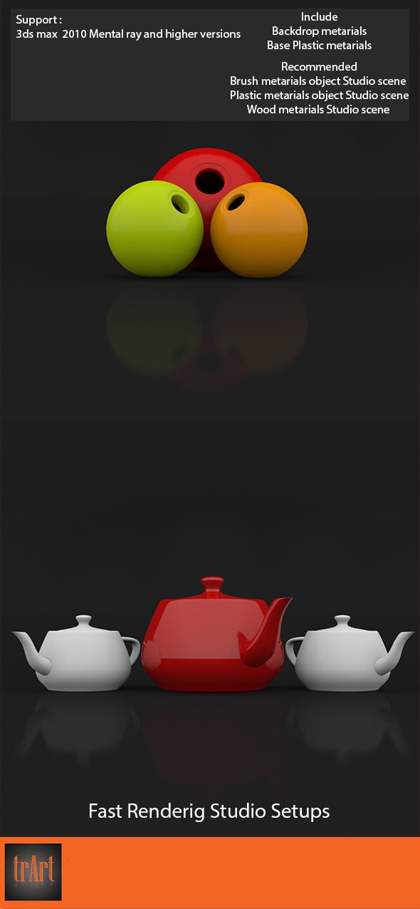 3ds max mental ray studio lighting - 3DOcean Item for Sale