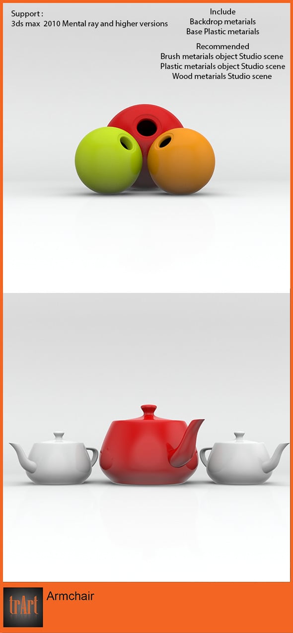 3ds max mental ray studio lighting - 3DOcean Item for Sale