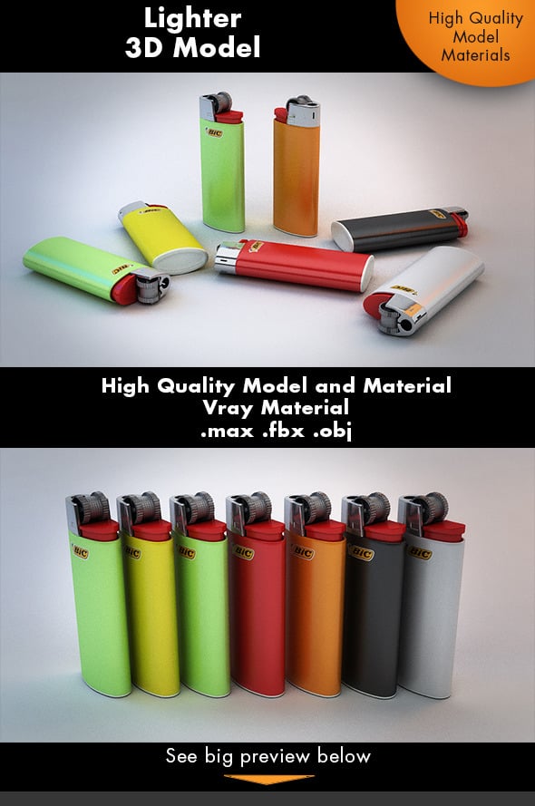 Classic Lighter - 3DOcean Item for Sale