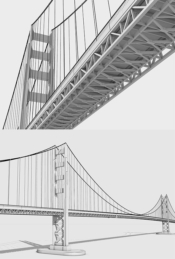 Golden Gate Model - 3DOcean Item for Sale
