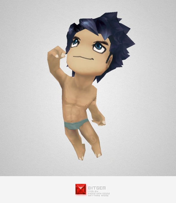 Low Poly Chibi Guy Base - 3DOcean Item for Sale