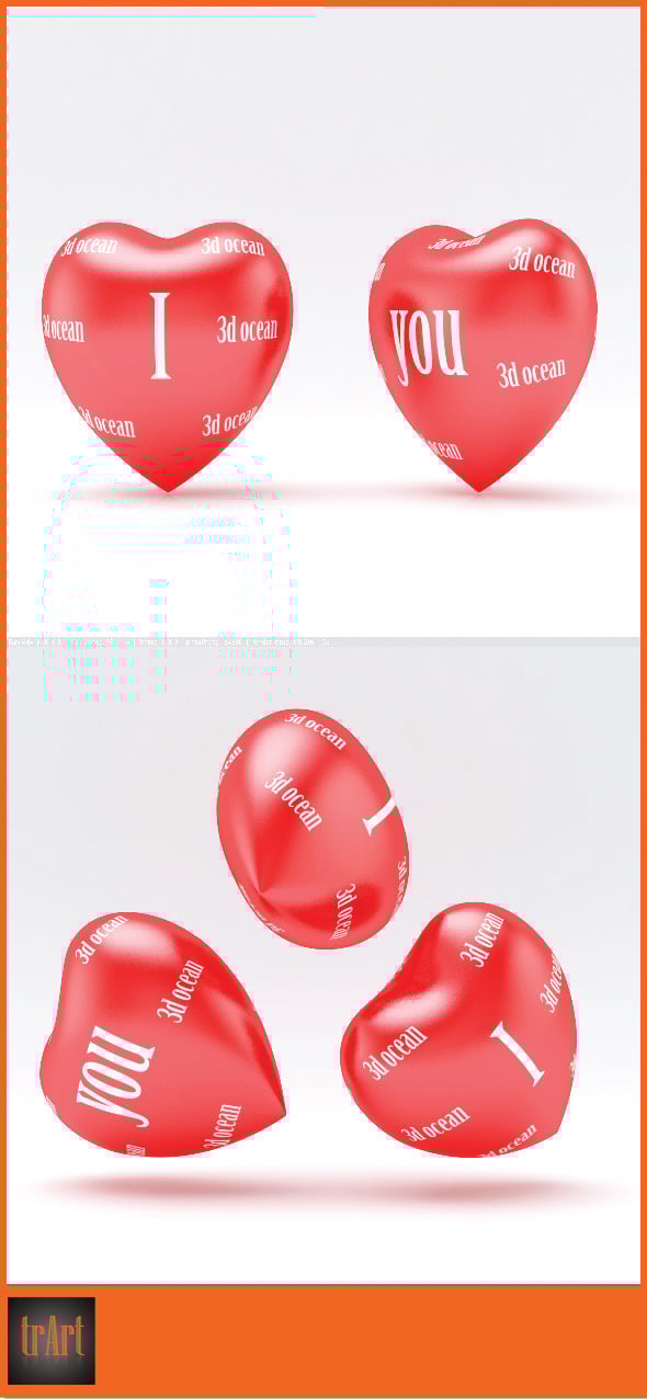 3d heart model - 3DOcean Item for Sale