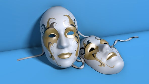 Decorated 3D Mask - 3DOcean Item for Sale