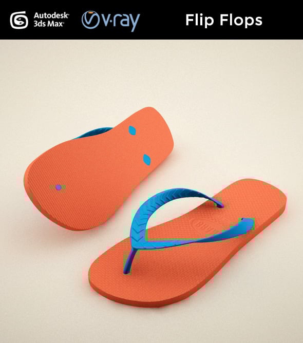 Flip Flops - 3DOcean Item for Sale