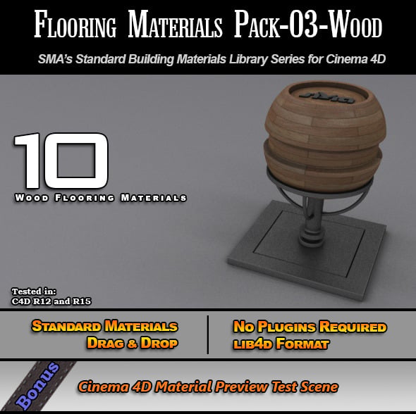 Flooring Materials Pack-03-Wood - 3DOcean Item for Sale