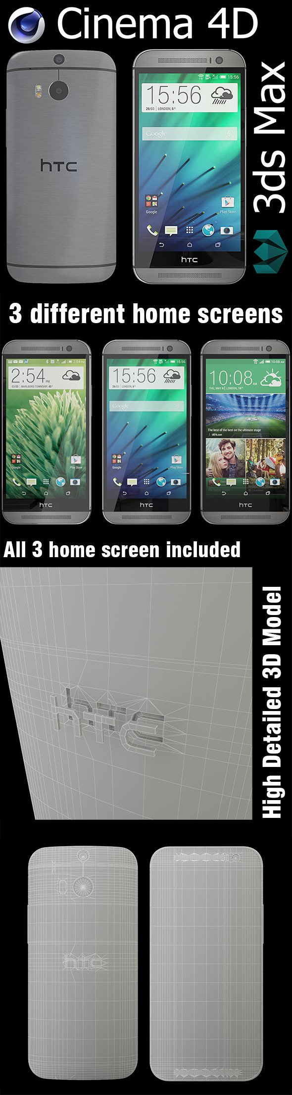 Htc one m8 - 3DOcean Item for Sale