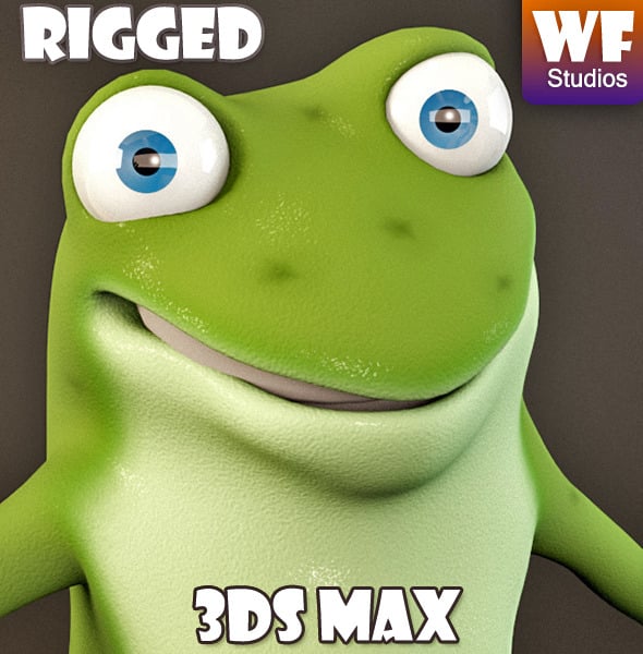 Cartoon Frog - Rigged - 3DOcean Item for Sale