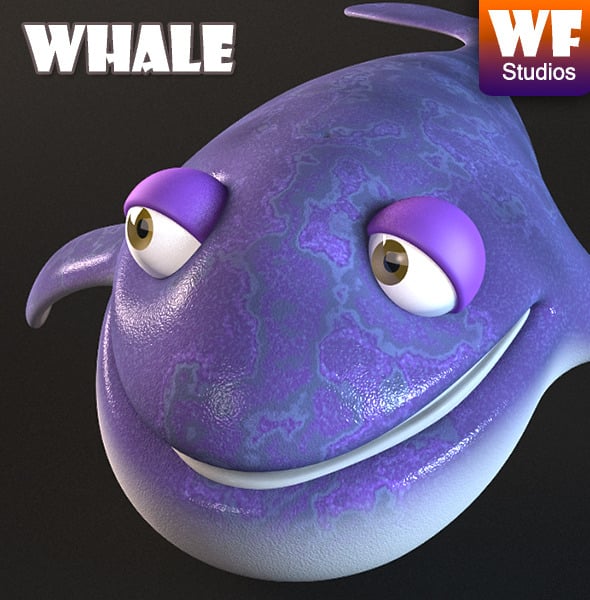 Cartoon Whale - 3DOcean Item for Sale