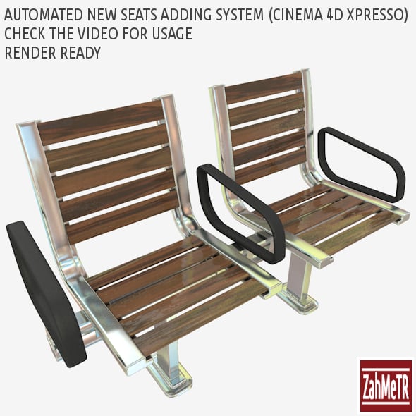 Seats with Automatic Adding Slider (Xpresso) - 3DOcean Item for Sale