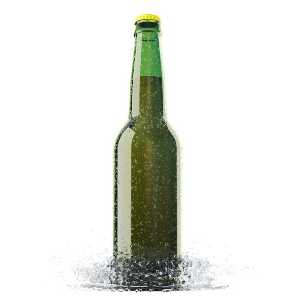 Beer Bottle with Water Drops and Water Splash - 3DOcean Item for Sale