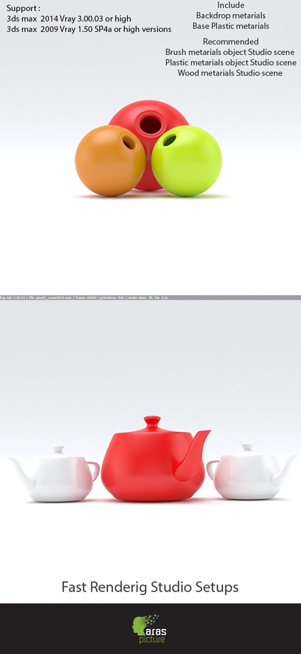 Studio lighting professional 3ds max vray - 3DOcean Item for Sale