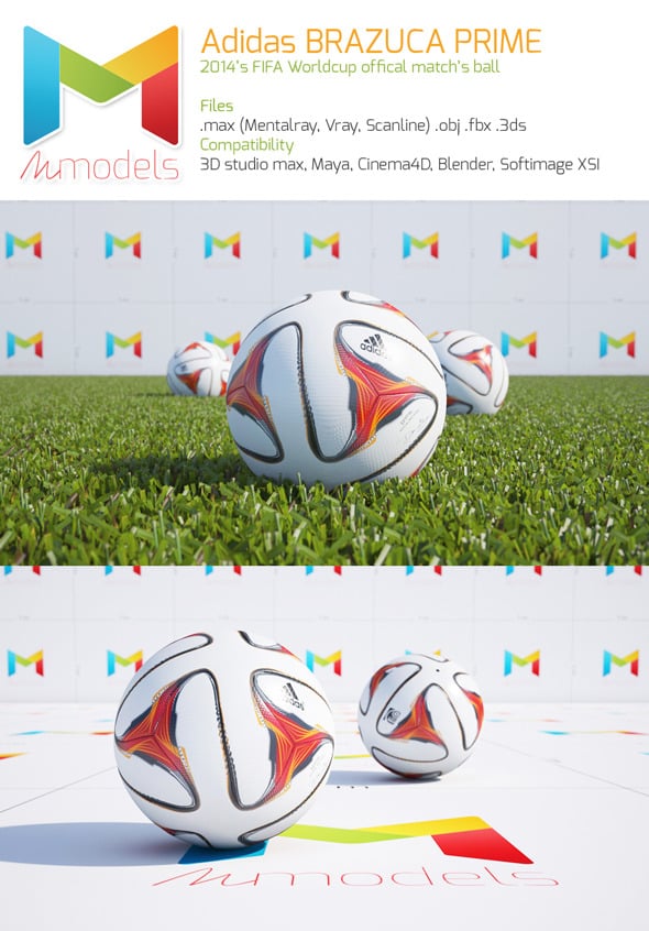 Adidas BRAZUCA PRIME - 3DOcean Item for Sale