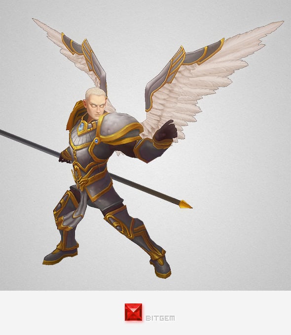 Low Poly Angel Male - 3DOcean Item for Sale