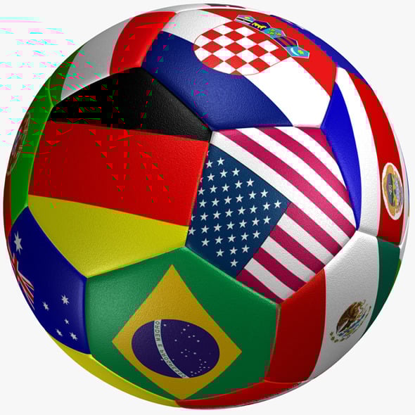 Soccer Ball Flag - 3DOcean Item for Sale
