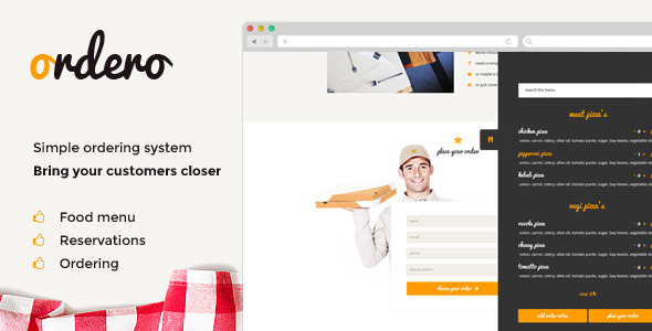 Ordero - Menu,Order,Reservation Wordpress Plugin - CodeCanyon Item for Sale