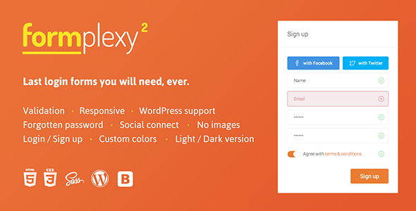 Formplexy - CSS Forms with Validation & WP Support - CodeCanyon Item for Sale