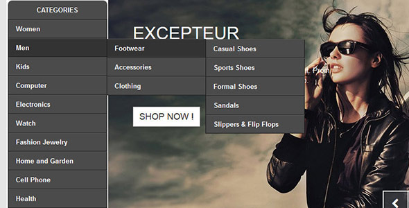 Prestashop Module :: Vertical Flyout menu - CodeCanyon Item for Sale