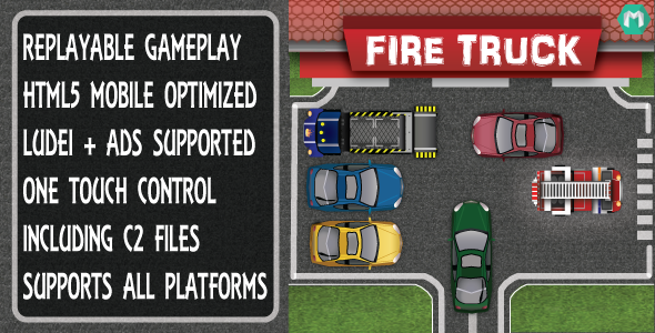 Fire Truck - HTML5 Game (Construct 2 & Construct 3) - CodeCanyon Item for Sale