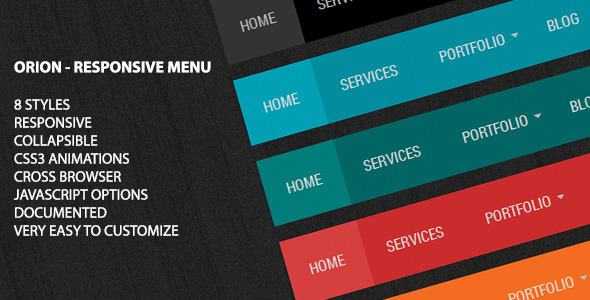 Orion - Responsive Menu - CodeCanyon Item for Sale
