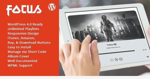 Focus Audio Player With Playlist WP Plugin - CodeCanyon Item for Sale