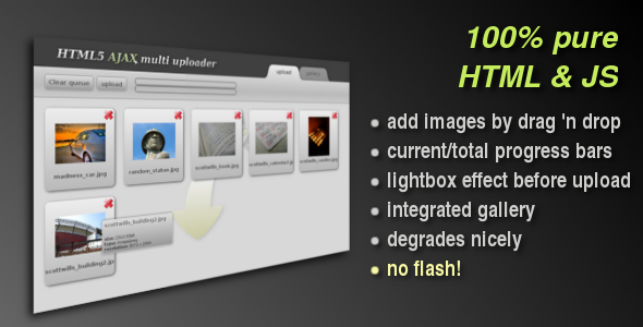 HTML5 AJAX Multi uploader - CodeCanyon Item for Sale