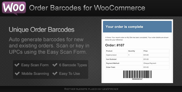 Order Barcodes for WooCommerce - CodeCanyon Item for Sale