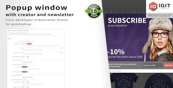Popup window editor with newsletter - CodeCanyon Item for Sale