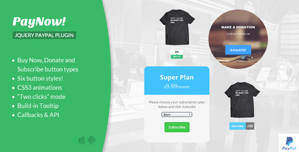 PayNow! - jQuery PayPal Plugin - CodeCanyon Item for Sale