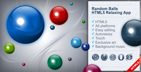 Random Balls | HTML5 Relaxing App - CodeCanyon Item for Sale