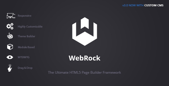 WebRock - Page Builder Framework for HTML5 - CodeCanyon Item for Sale