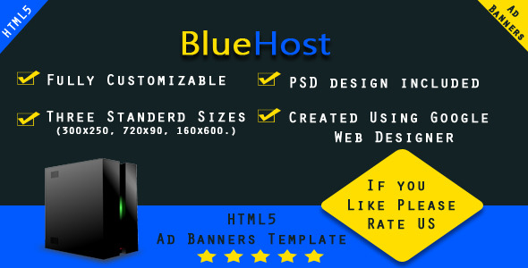 BlueHost - HTML5 Ad Template - CodeCanyon Item for Sale