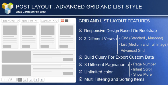 Advance Post Grid/List with custom filtering for Visual Composer - CodeCanyon Item for Sale