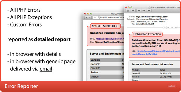 Error Reporter - CodeCanyon Item for Sale