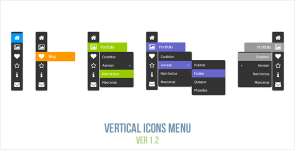 Vertical Icons Menu - CodeCanyon Item for Sale