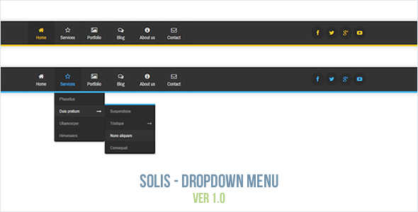Solis - Dropdown Menu - CodeCanyon Item for Sale